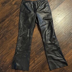 Women's Black Leather Pants
